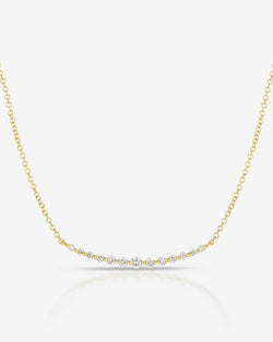 Ring Concierge Necklaces 14k Yellow Gold Graduated Single Prong Diamond Necklace