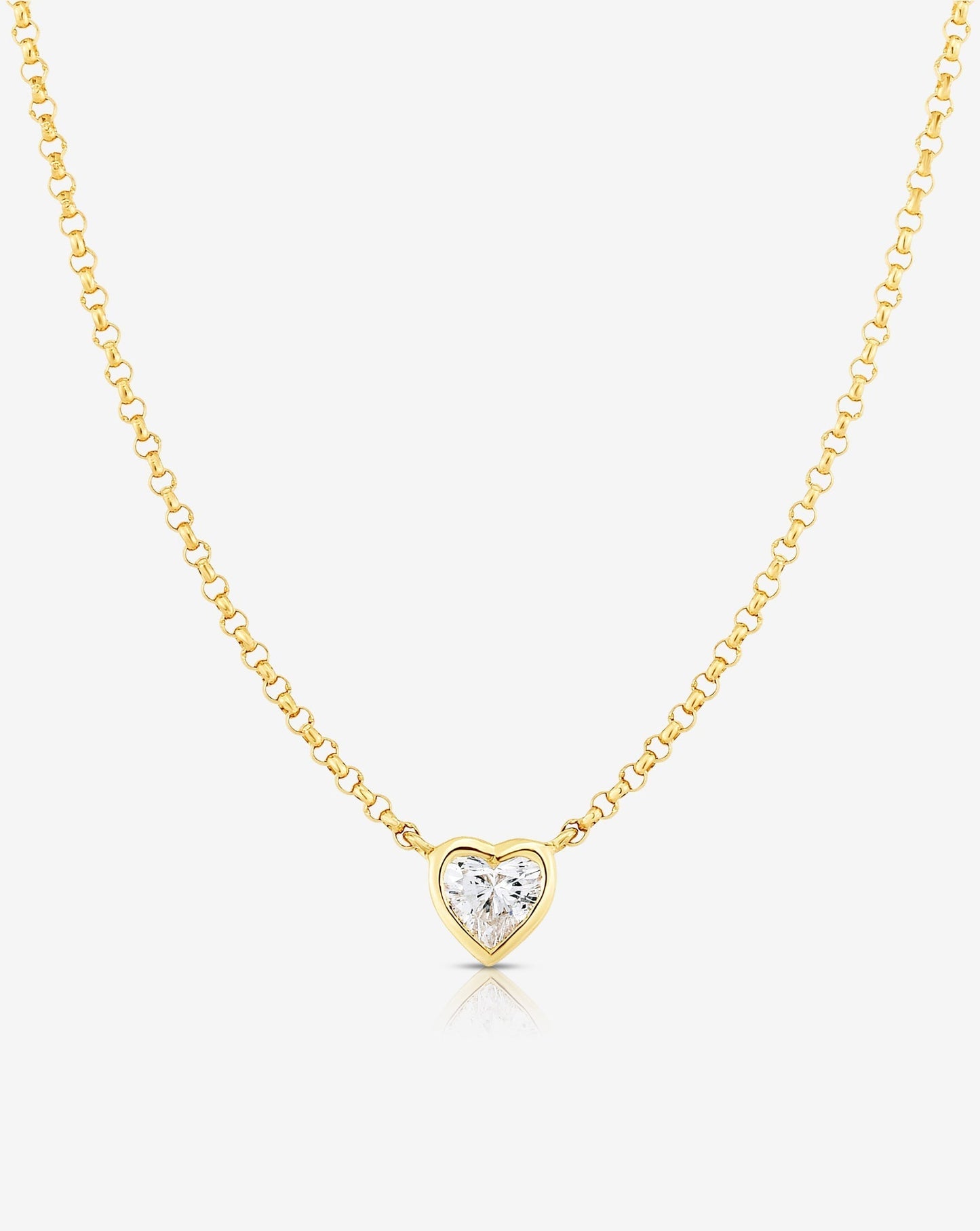Ring Concierge Necklaces 14k Yellow Gold / Heart Mixed Shapes Diamond Pendant Necklace