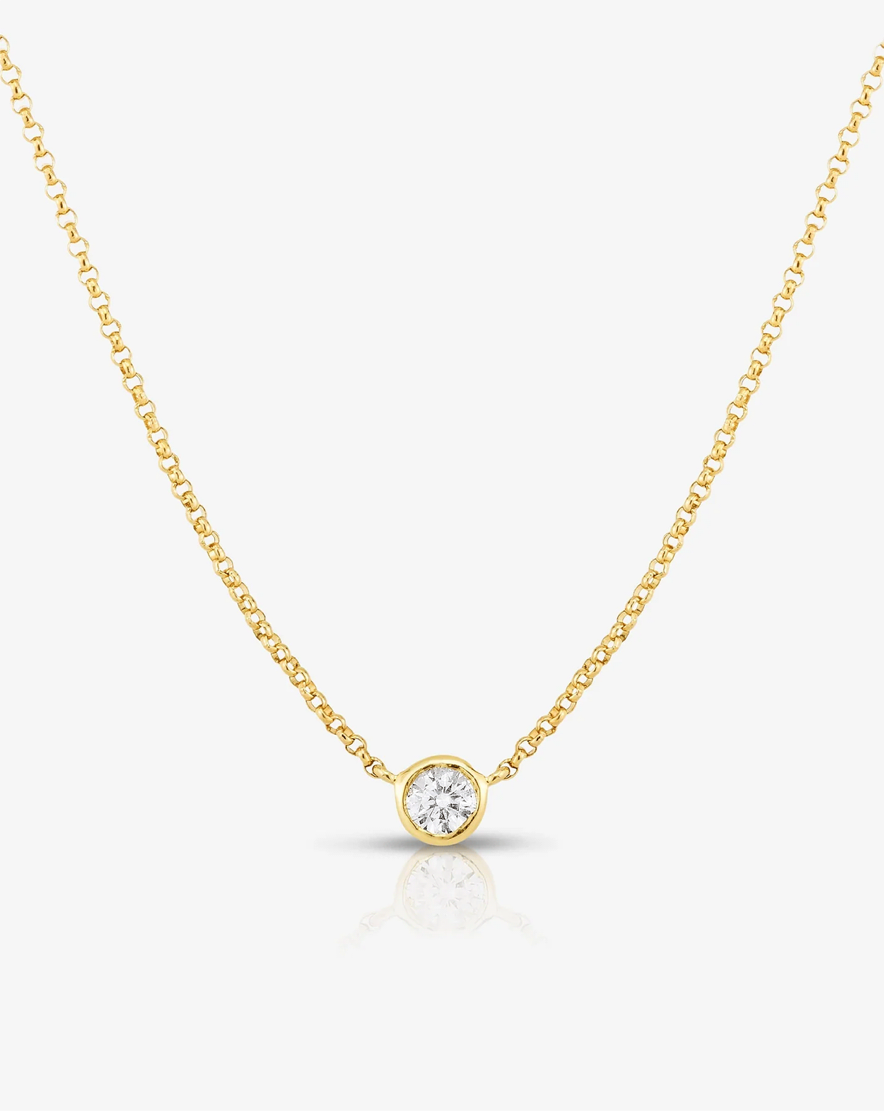 Ring Concierge Mixed Shapes Diamond Pendant Necklace 14kt Yellow Gold