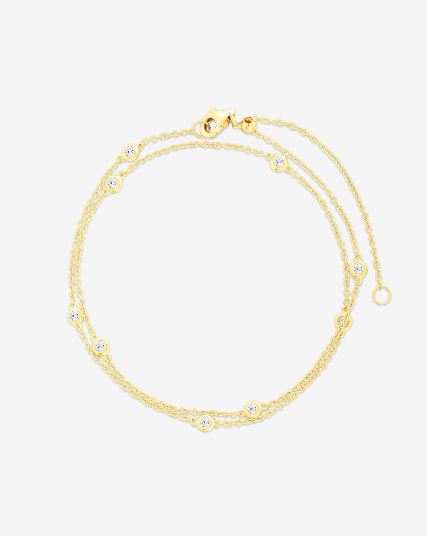 Multiway Diamond Bezel Necklace + Double Wrap Bracelet