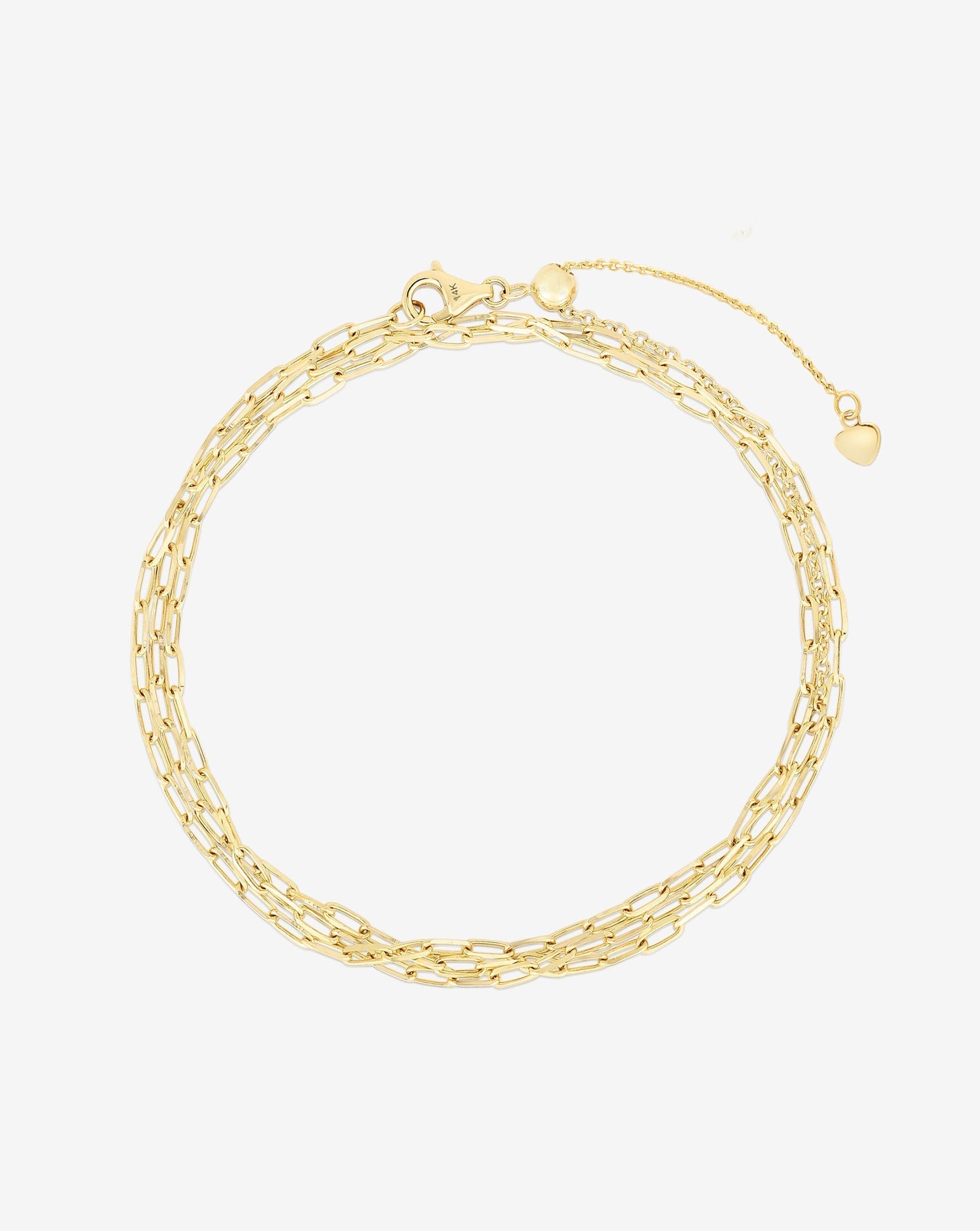 Ring Concierge Necklaces 14k Yellow Gold Multiway Mini Link Necklace + Triple Wrap Bracelet