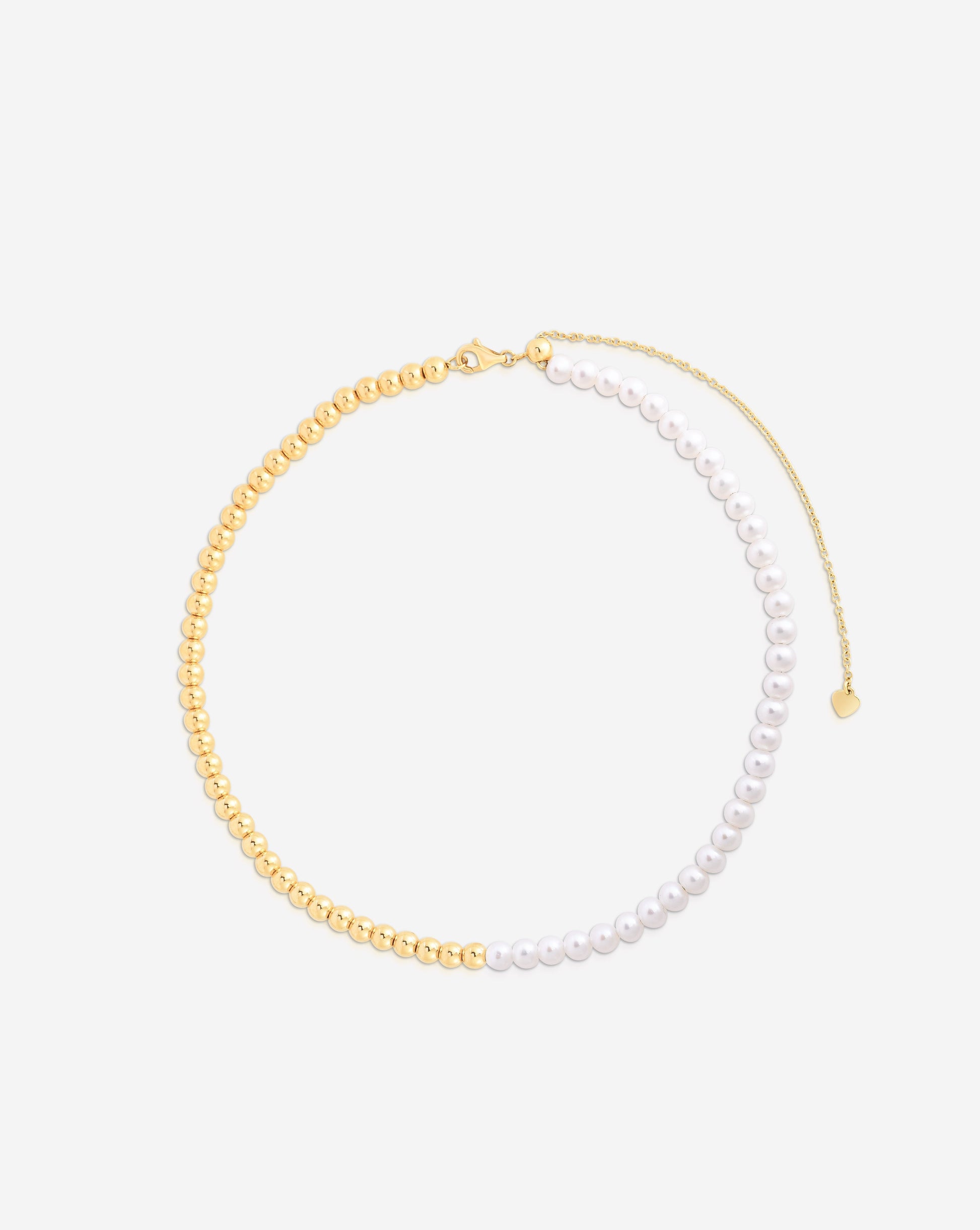 Ring Concierge Necklaces 14k Yellow Gold Multiway Pearl and Gold Beaded Necklace + Double Wrap Bracelet