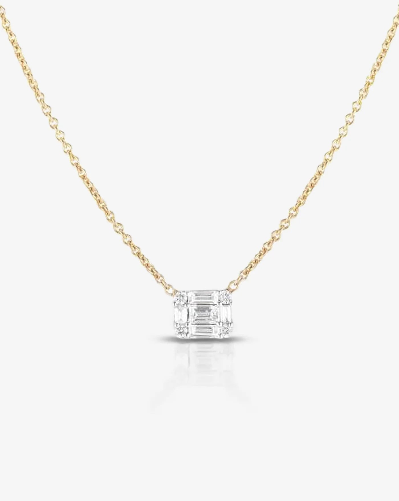 Petite Emerald Illusion product still in Yellow Gold