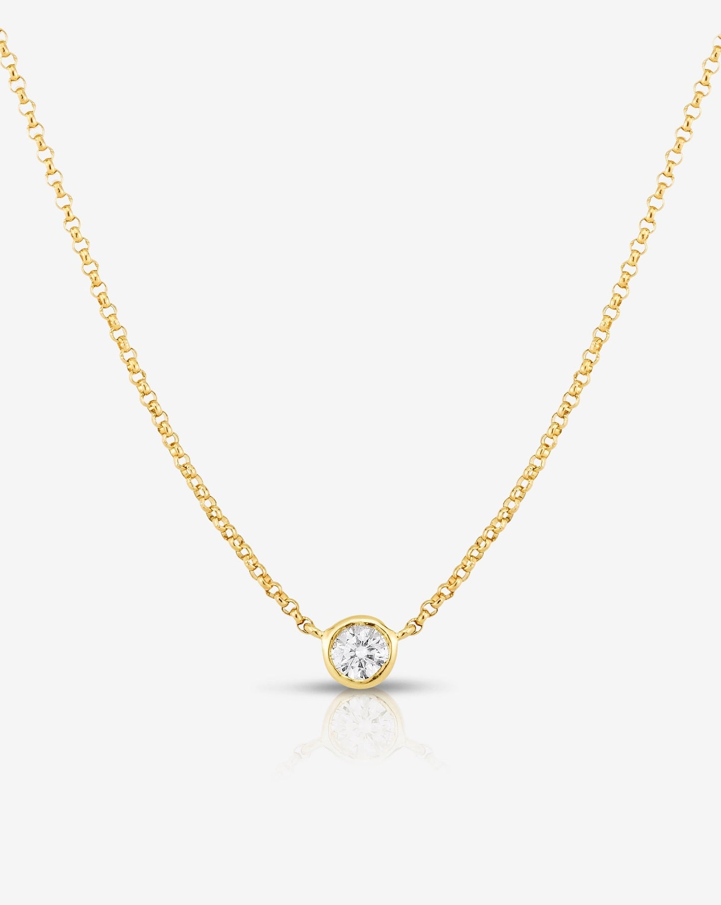 Ring Concierge Necklaces 14k Yellow Gold / Round Mixed Shapes Diamond Pendant Necklace