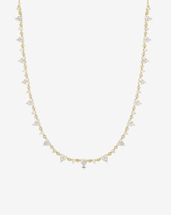 Ring Concierge Necklaces 14k Yellow Gold Trio Diamond Layering Necklace