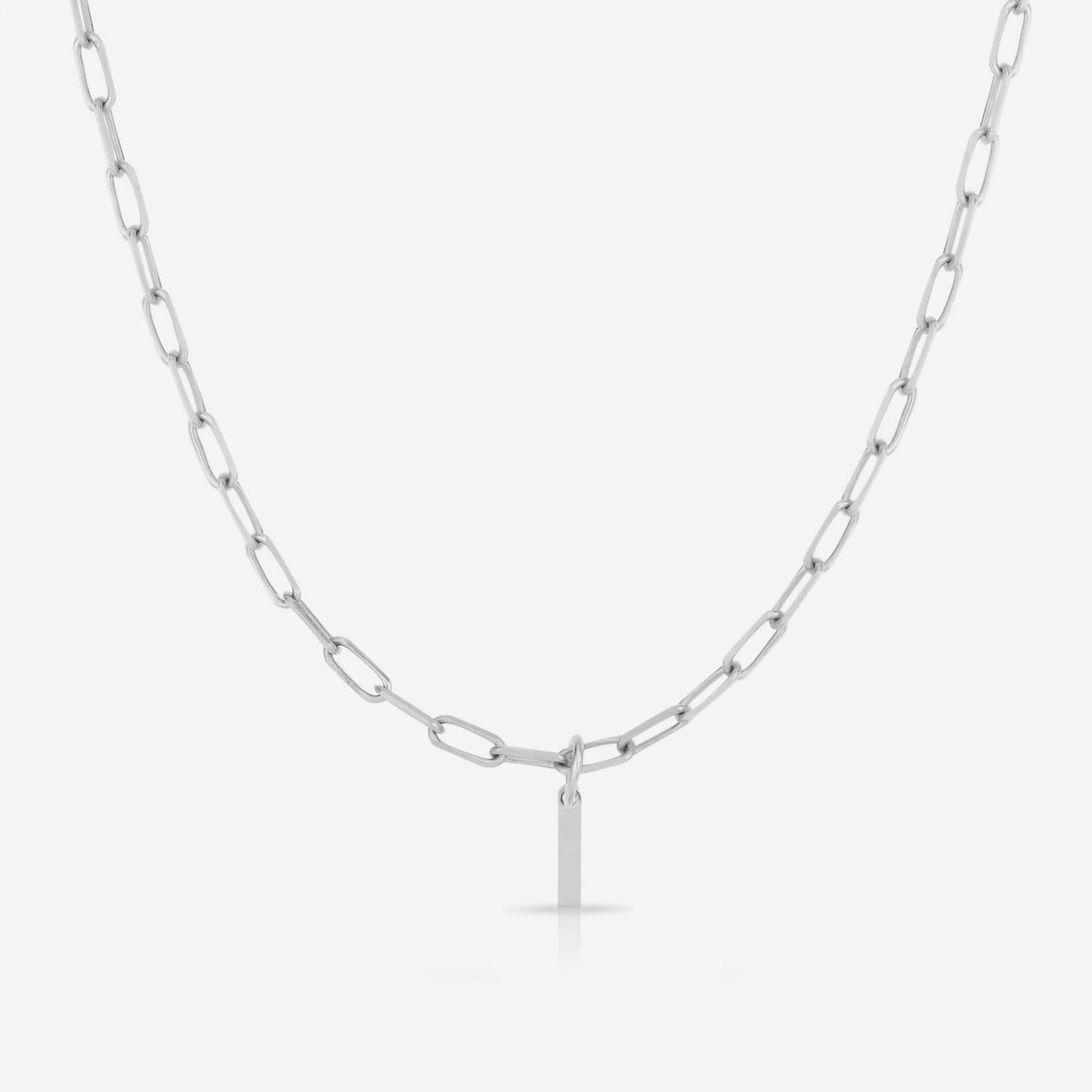 Ring Concierge Necklaces Block Initial + Link Chain Necklace