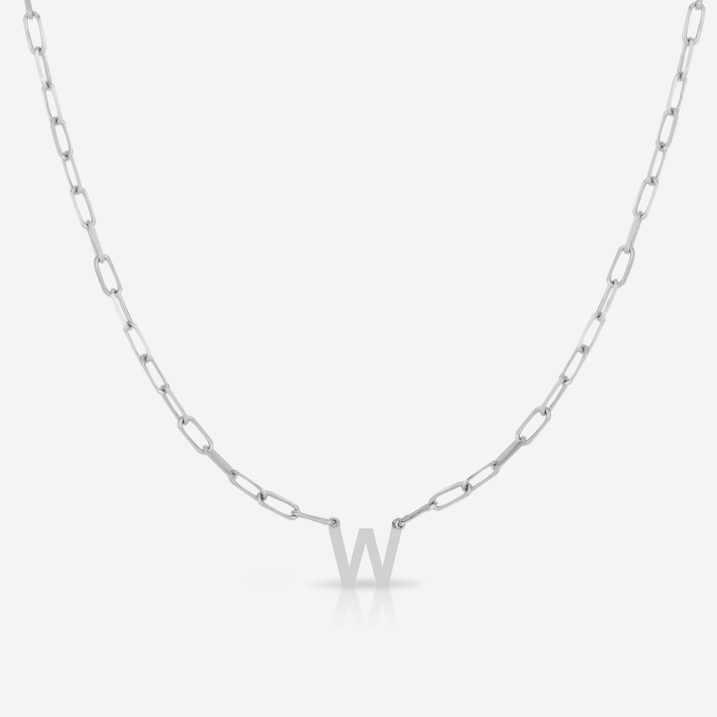 Ring Concierge Necklaces Block Initial + Link Chain Necklace