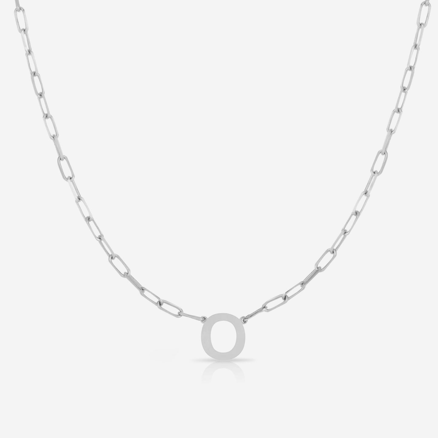 Ring Concierge Necklaces Block Initial + Link Chain Necklace