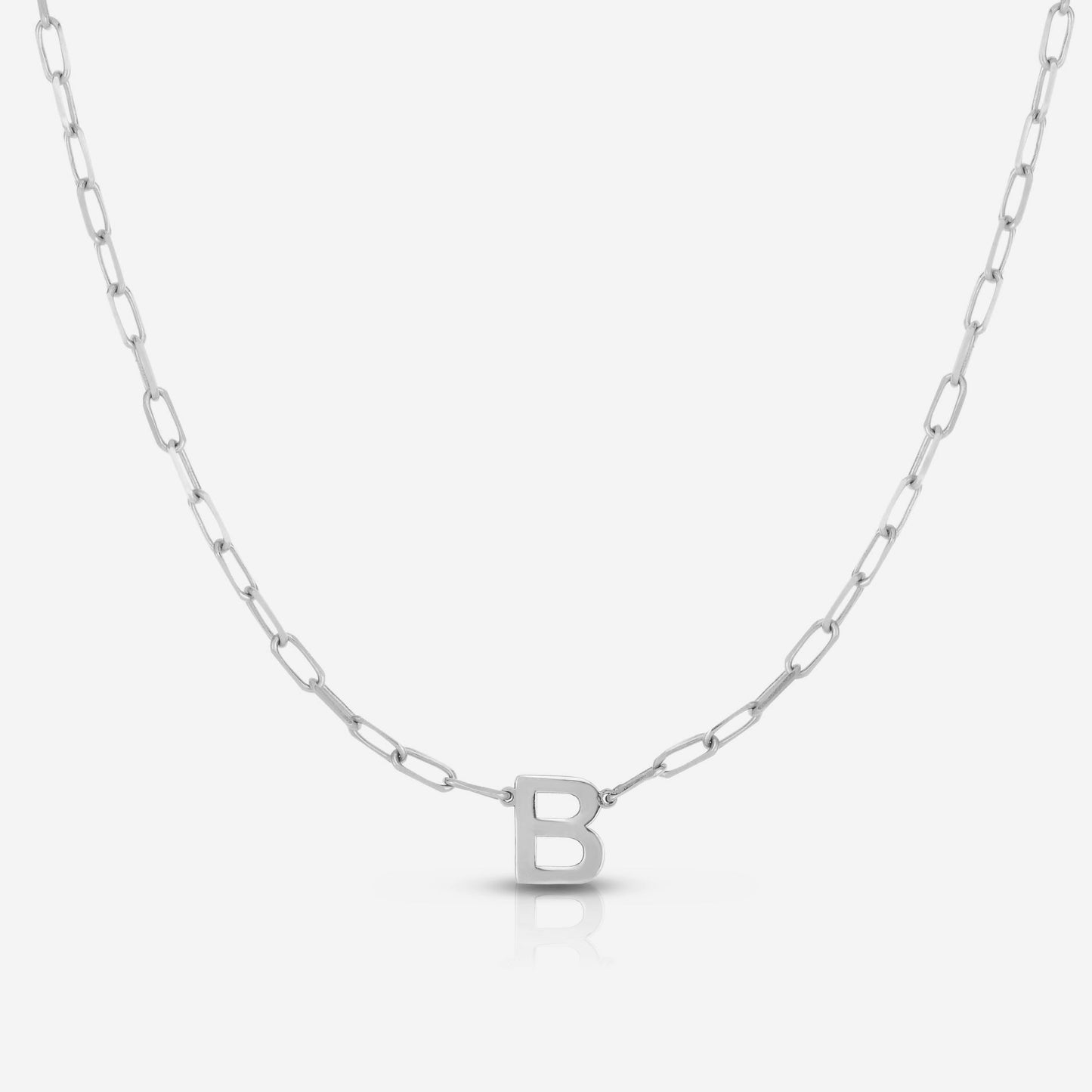 Ring Concierge Necklaces Block Initial + Link Chain Necklace