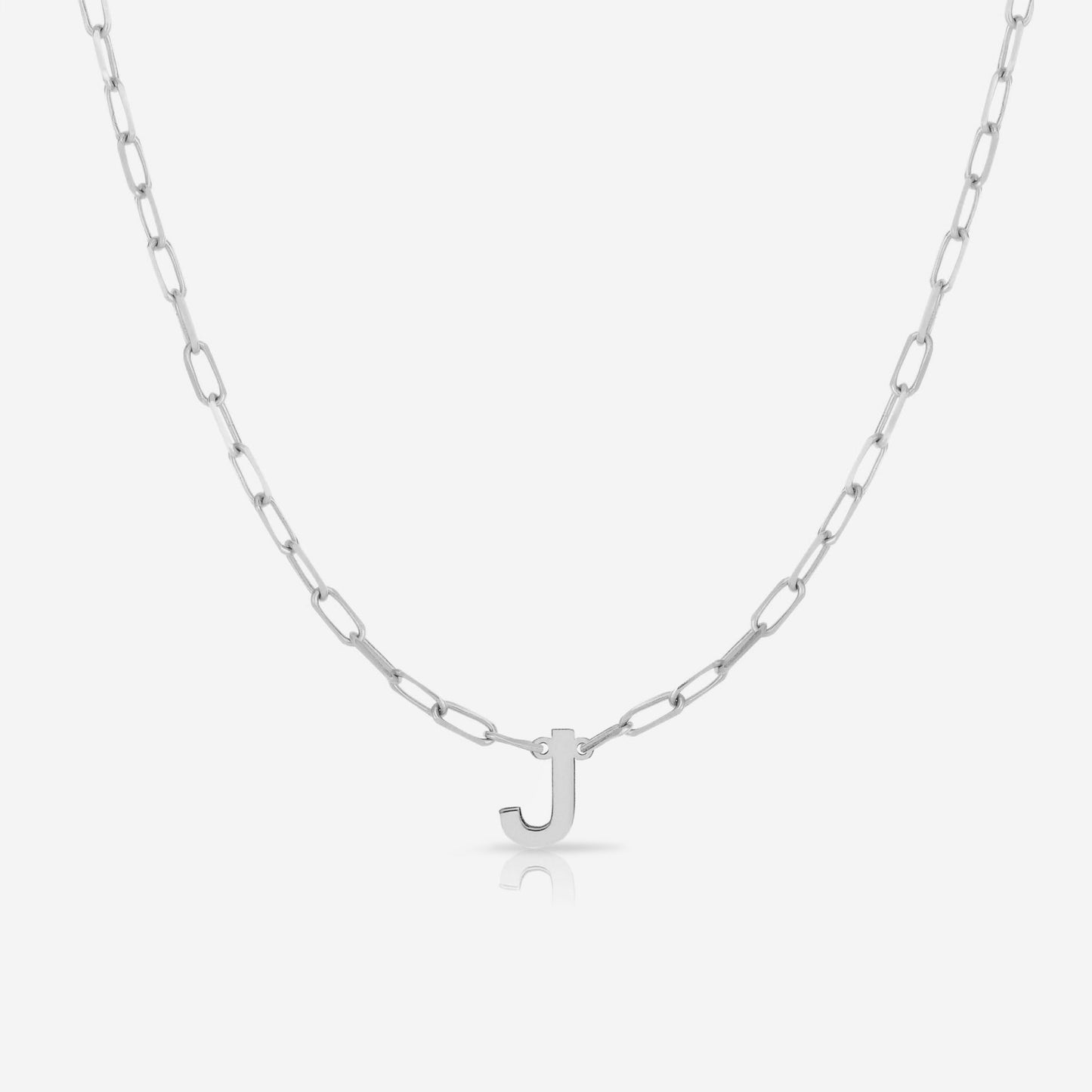 Ring Concierge Necklaces Block Initial + Link Chain Necklace