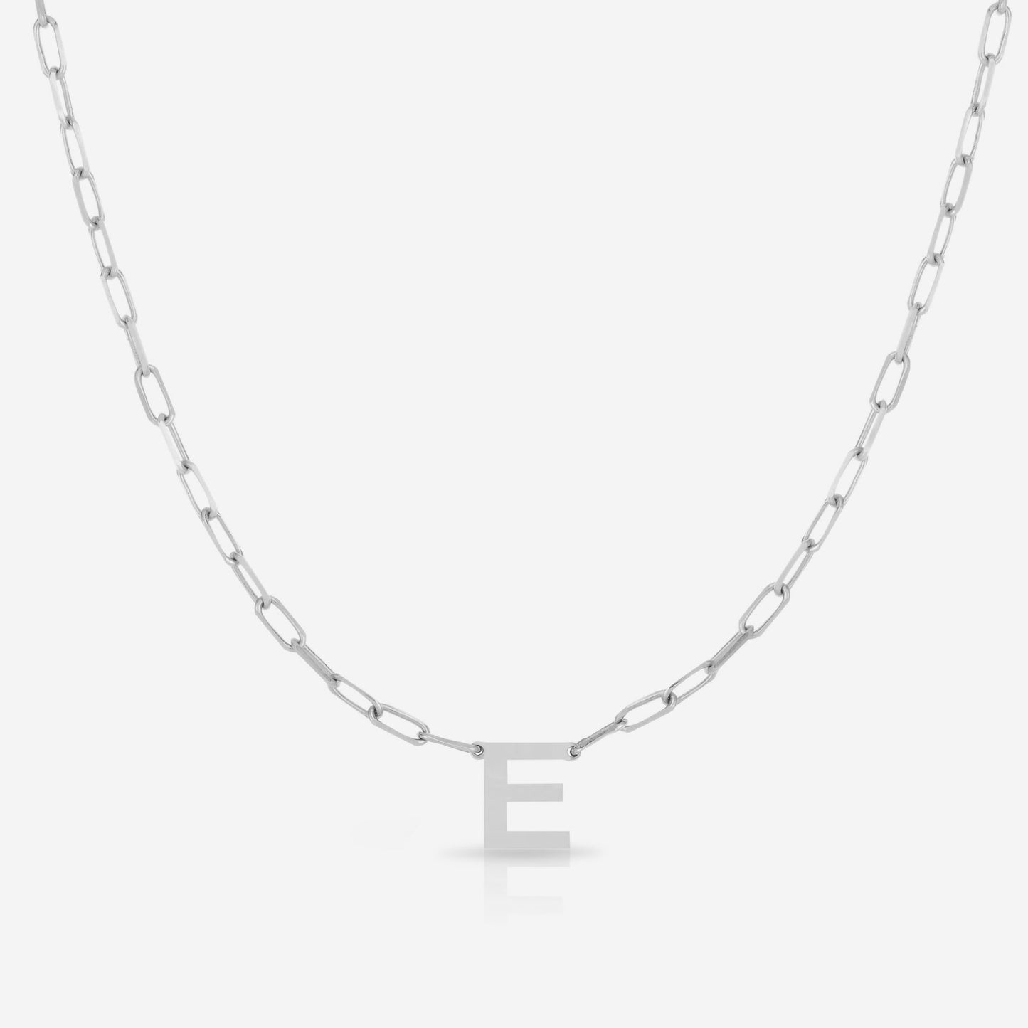 Ring Concierge Necklaces Block Initial + Link Chain Necklace