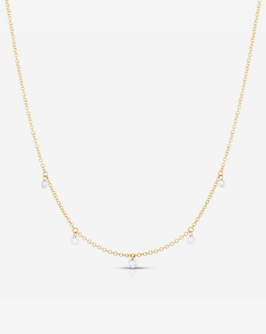 Ring Concierge Necklaces Floating Diamond Necklace in 14K Yellow Gold