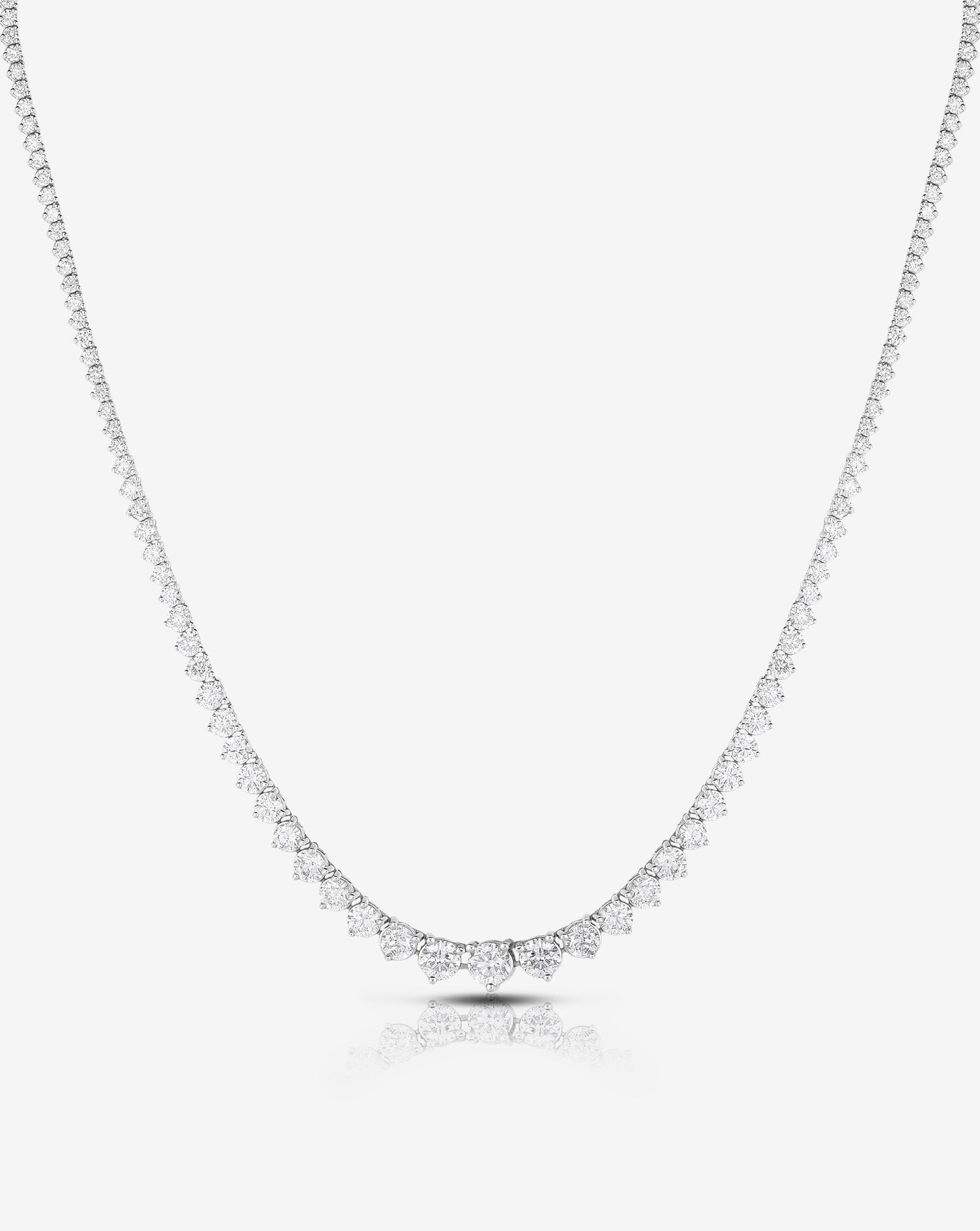 Ring Concierge Graduated Diamond Tennis Necklace on white background
