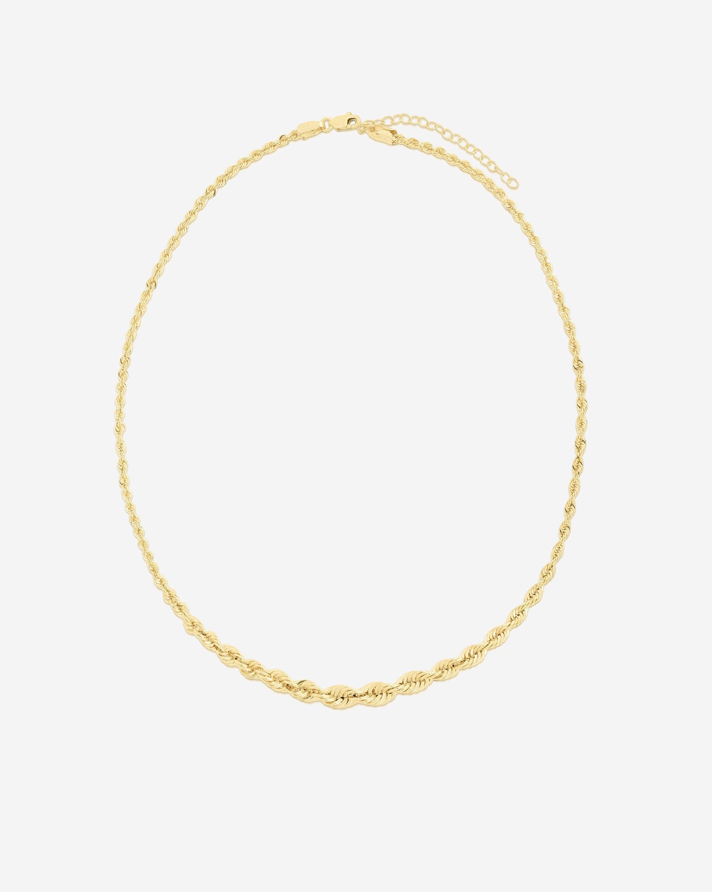 Ring Concierge Necklaces Graduated Rope Chain Necklace in 14K Yellow Gold