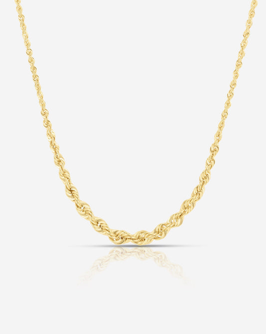 Ring Concierge Necklaces Graduated Rope Chain Necklace in 14K Yellow Gold