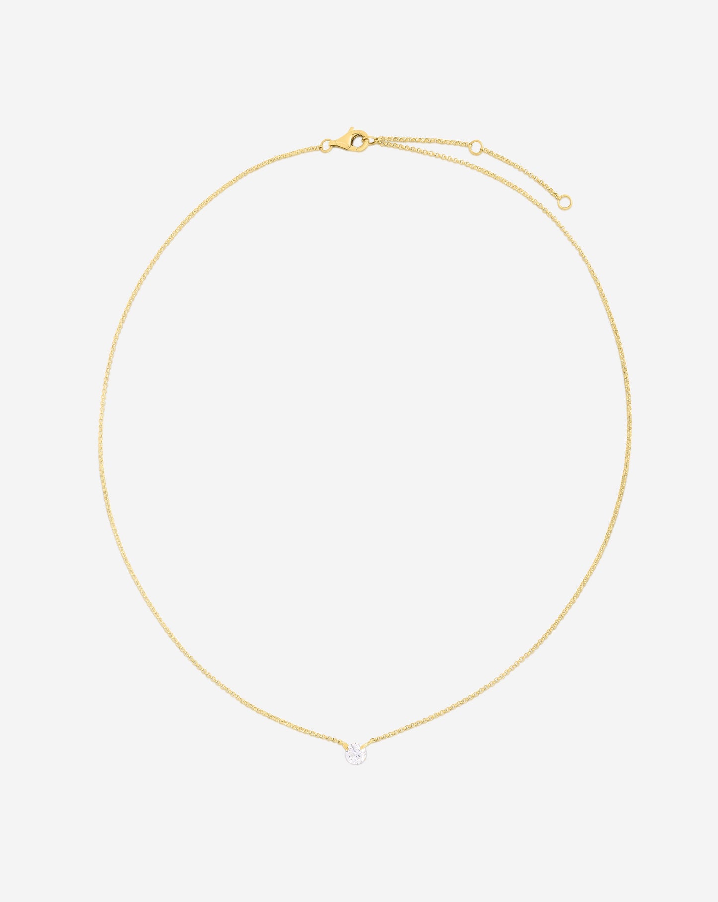 Ring Concierge Necklaces Half Carat Floating Diamond Necklace in 14K Yellow Gold