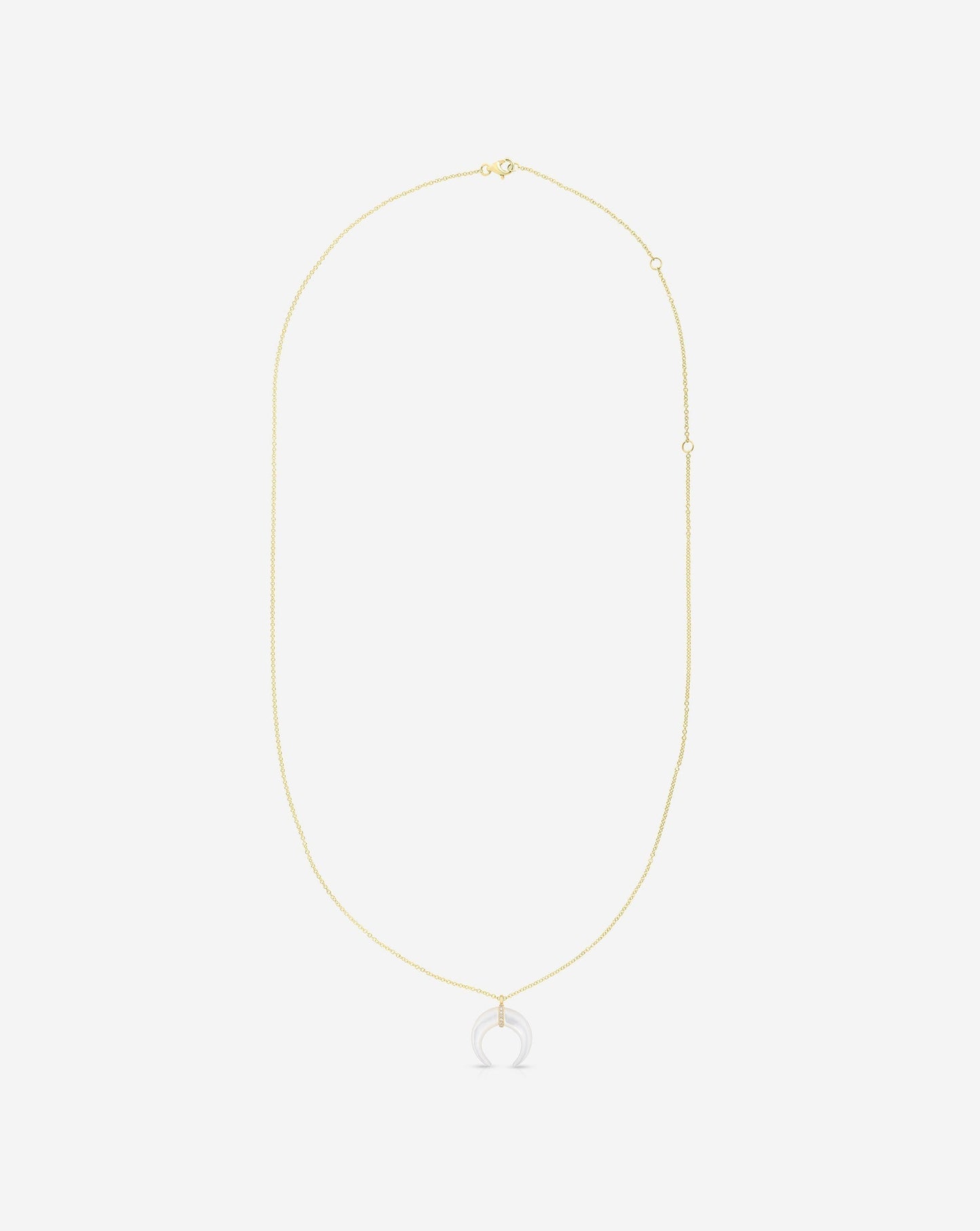 Ring Concierge Necklaces Mother of Pearl + Pavé Horn Necklace