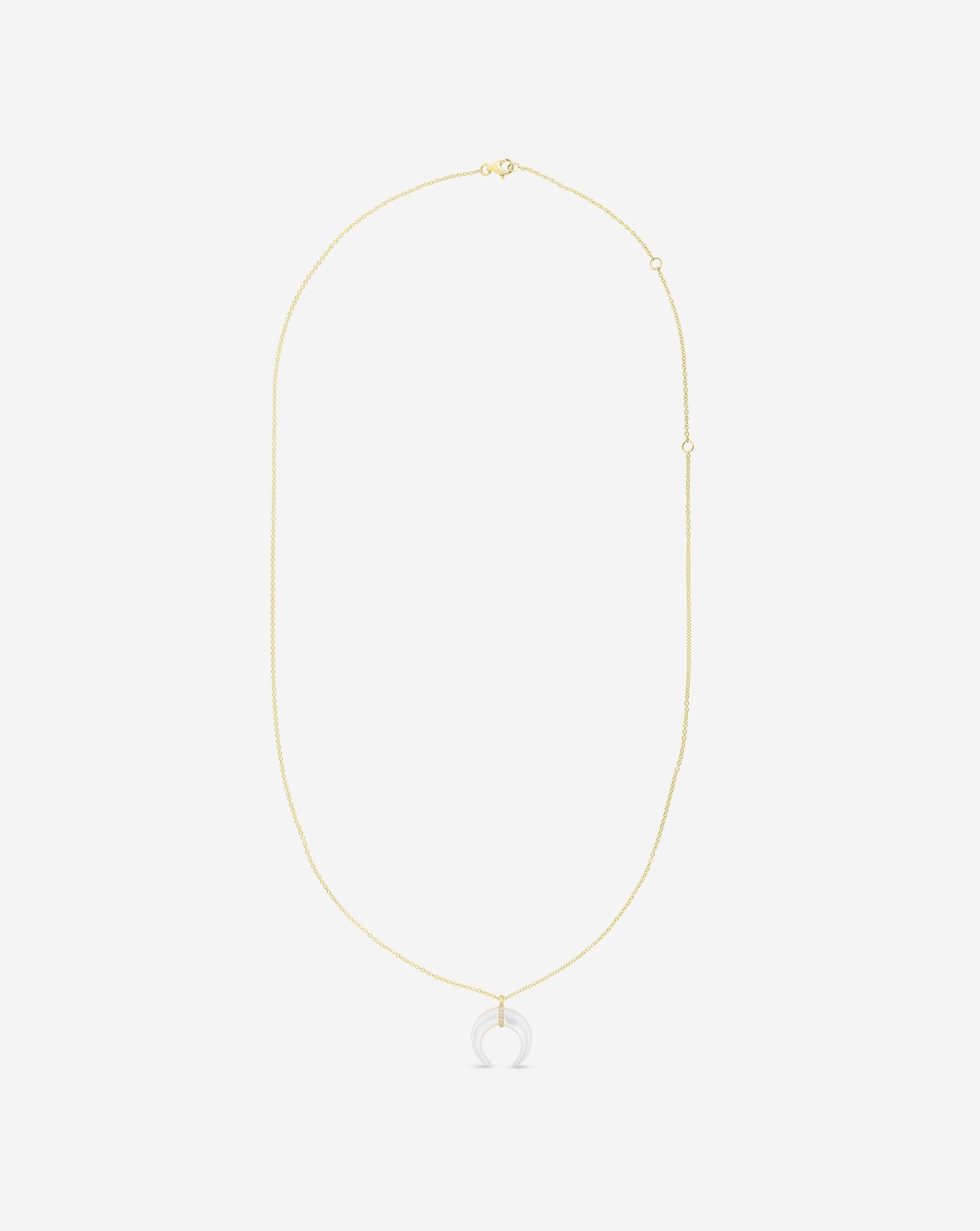 Ring Concierge Necklaces Mother of Pearl + Pavé Horn Necklace