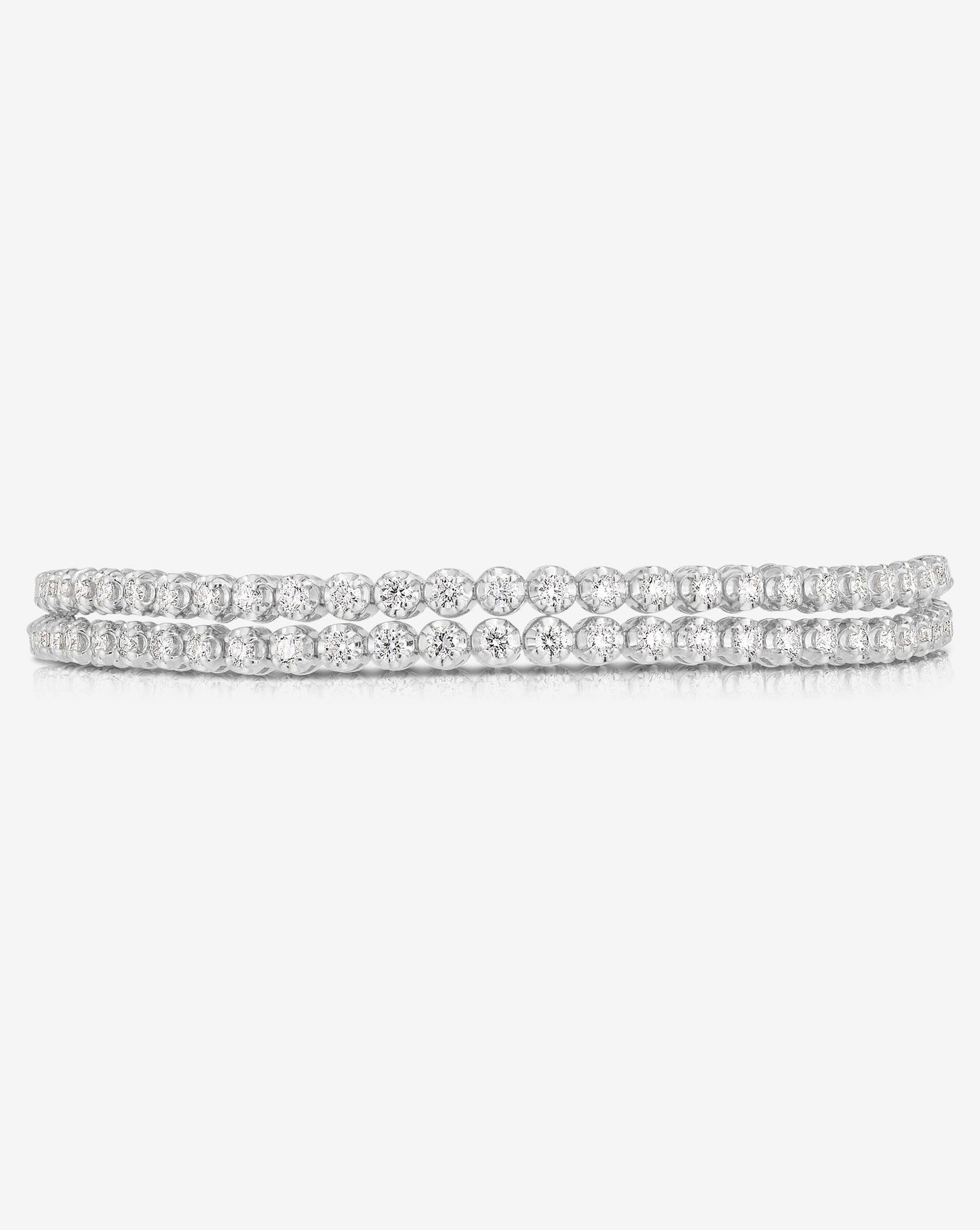 Ring Concierge Multiway Tennis Necklace + Double Wrap Bracelet 14k white gold