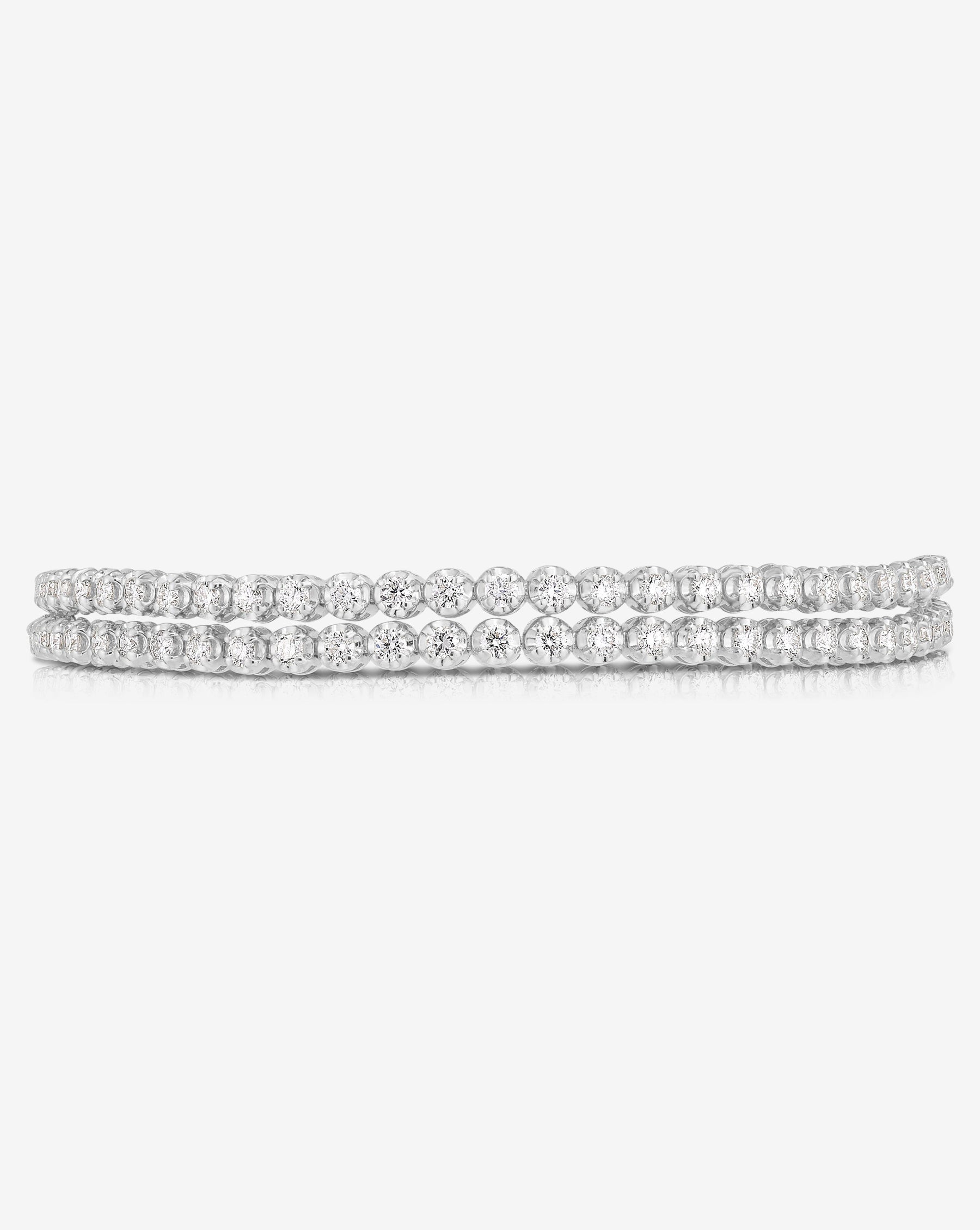 Ring Concierge Multiway Tennis Necklace + Double Wrap Bracelet 14k white gold