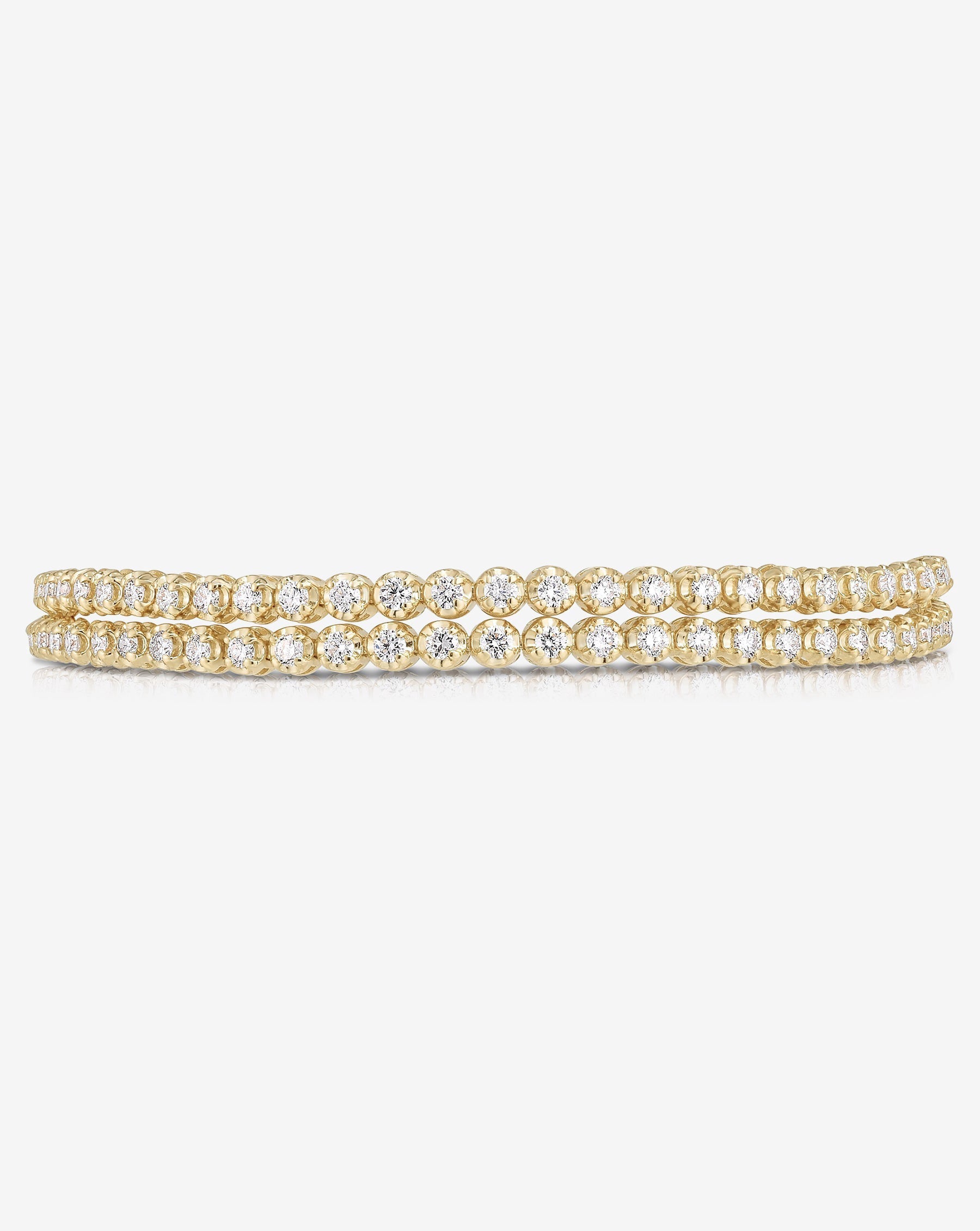 Ring Concierge Multiway Tennis Necklace + Double Wrap Bracelet 14k yellow gold