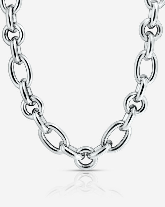 Ring Concierge Necklaces Statement Sterling - Oval Link Chain Necklace