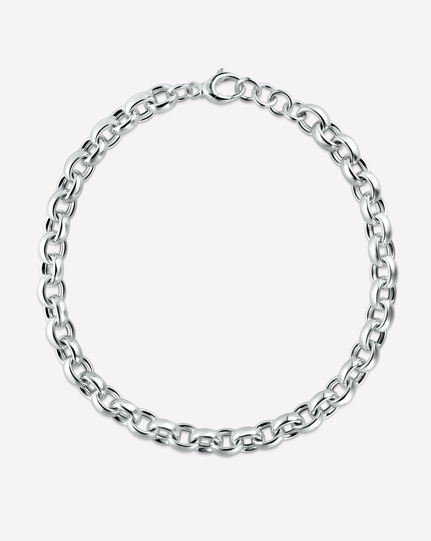 Ring Concierge Necklaces Sterling Silver Statement-Sterling Round Link Chain Necklace