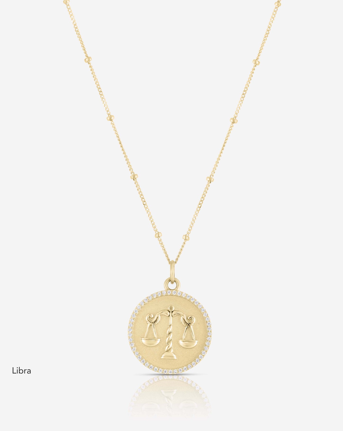 Ring Concierge Necklaces Zodiac Medallion Necklace Libra