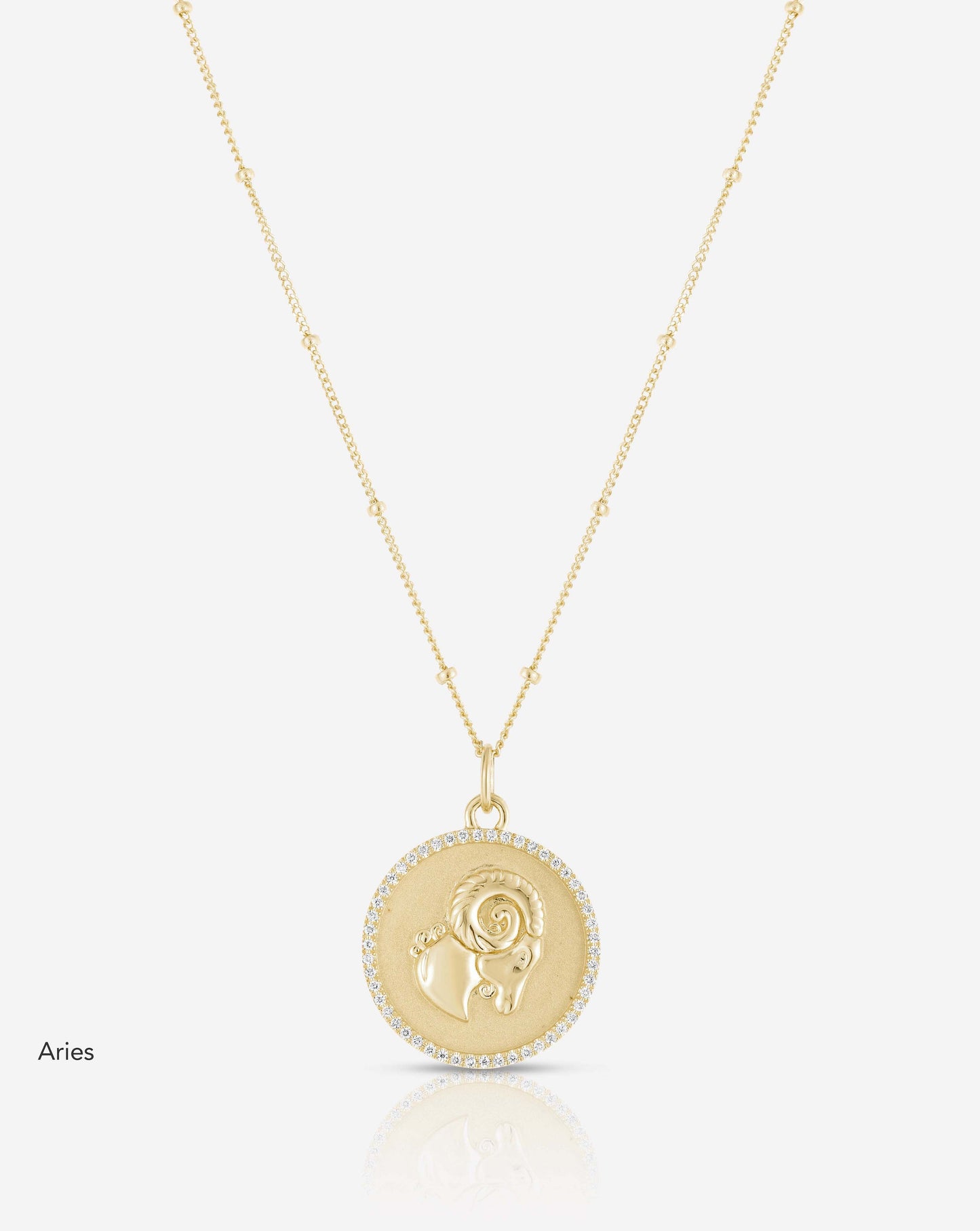 Ring Concierge Necklaces Zodiac Medallion Necklace Aries