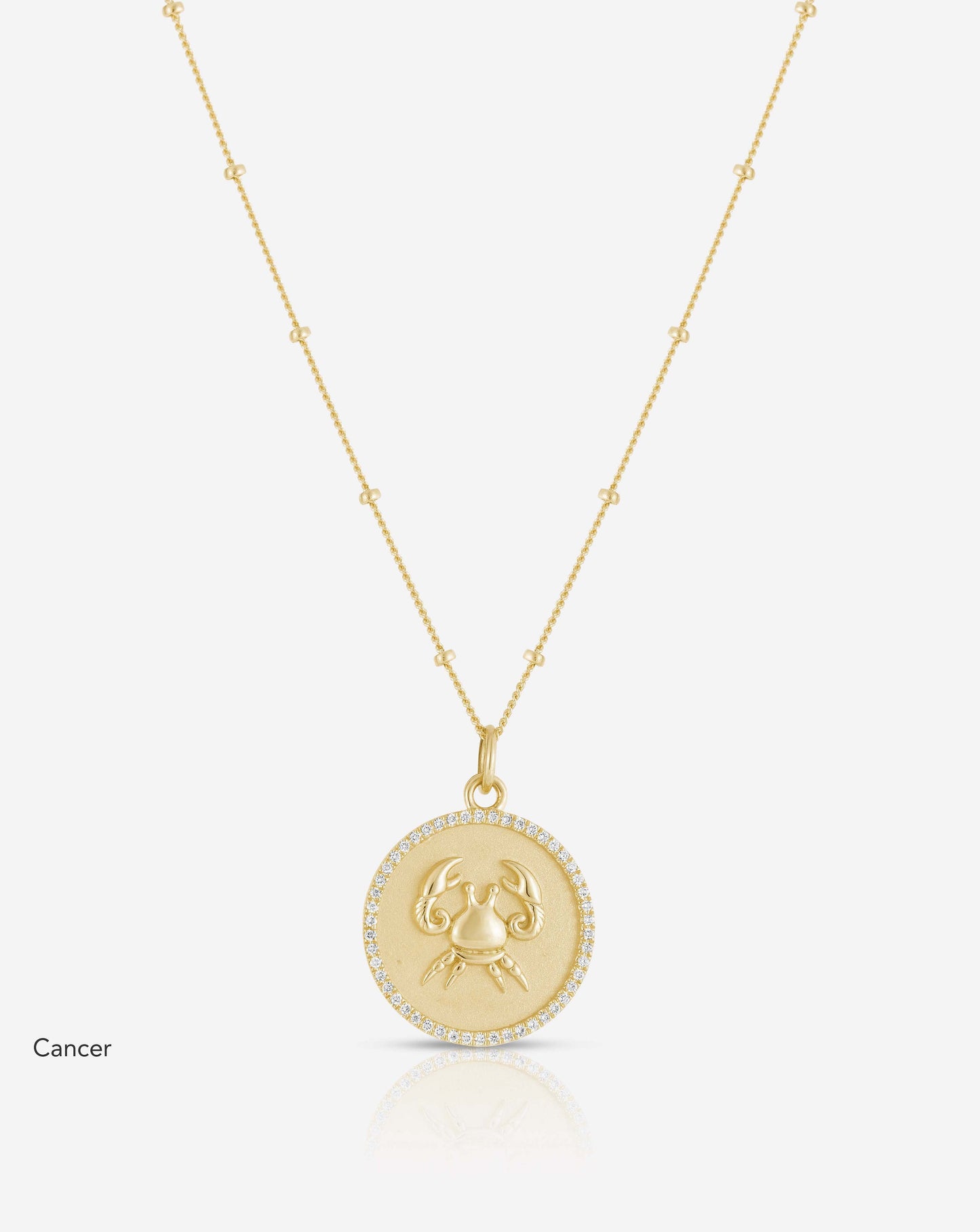 Ring Concierge Necklaces Zodiac Medallion Necklace Cancer