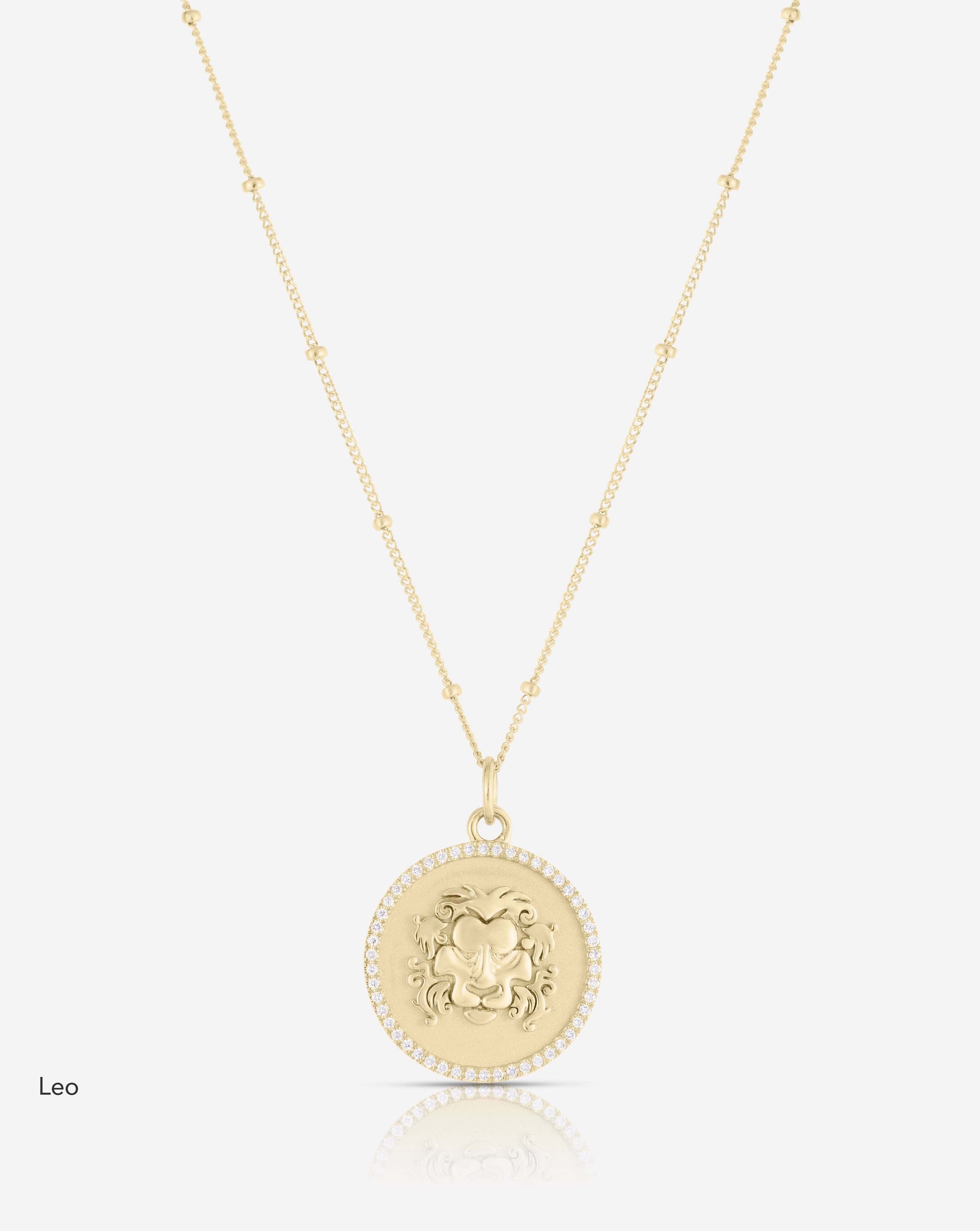 Ring Concierge Necklaces Zodiac Medallion Necklace Leo