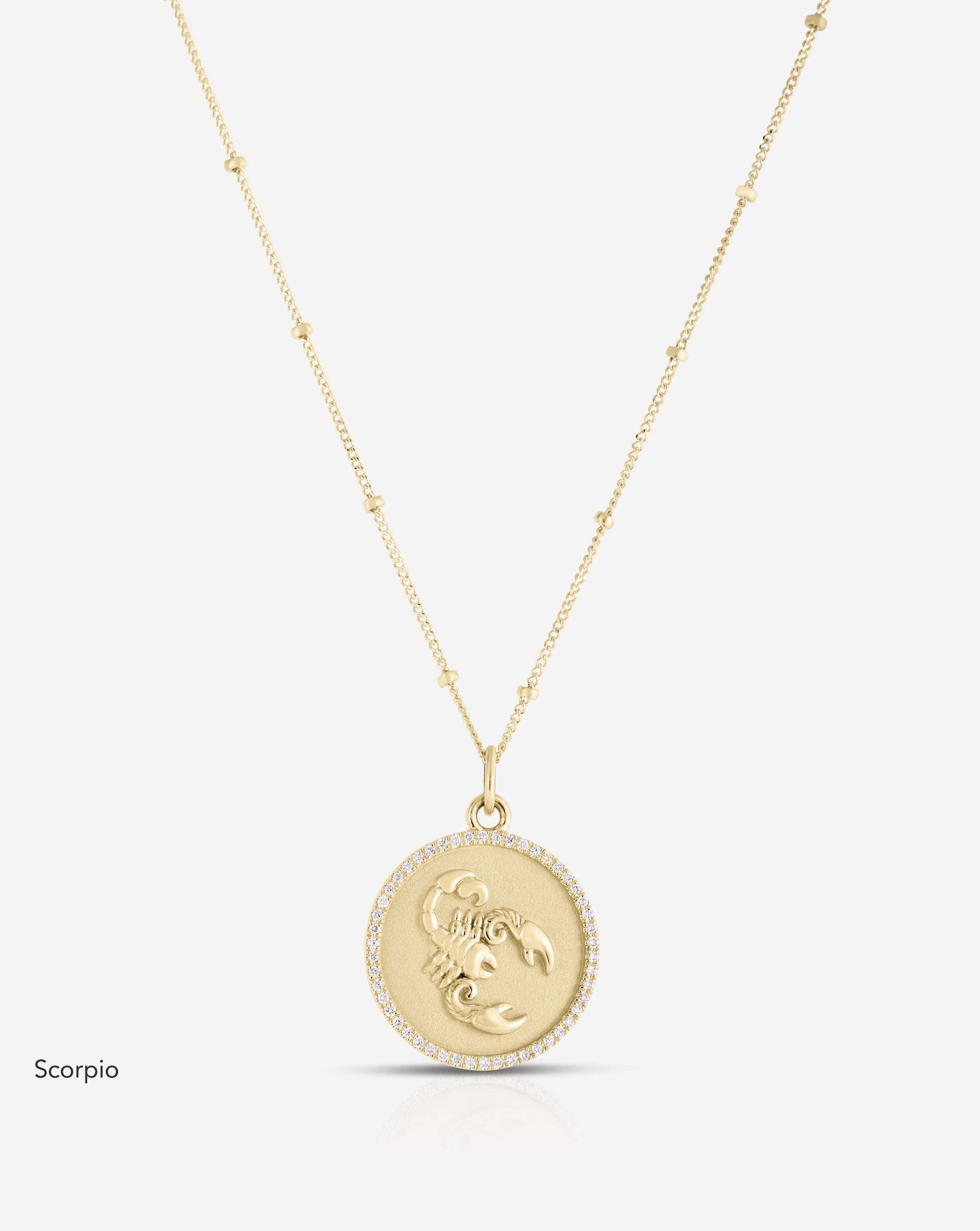 Ring Concierge Necklaces Zodiac Medallion Necklace Scorpio