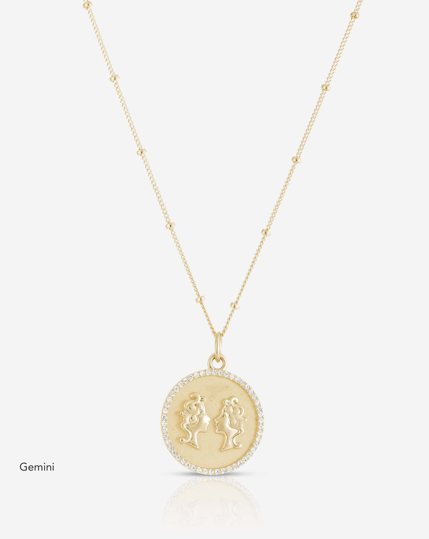 Ring Concierge Necklaces Zodiac Medallion Necklace Gemini