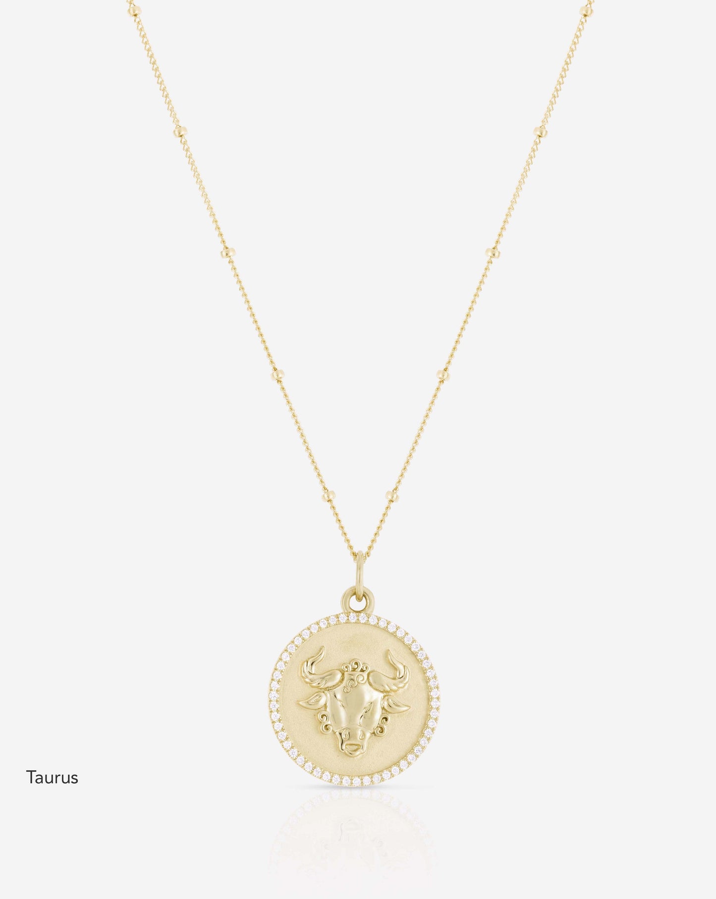Ring Concierge Necklaces Zodiac Medallion Necklace Taurus
