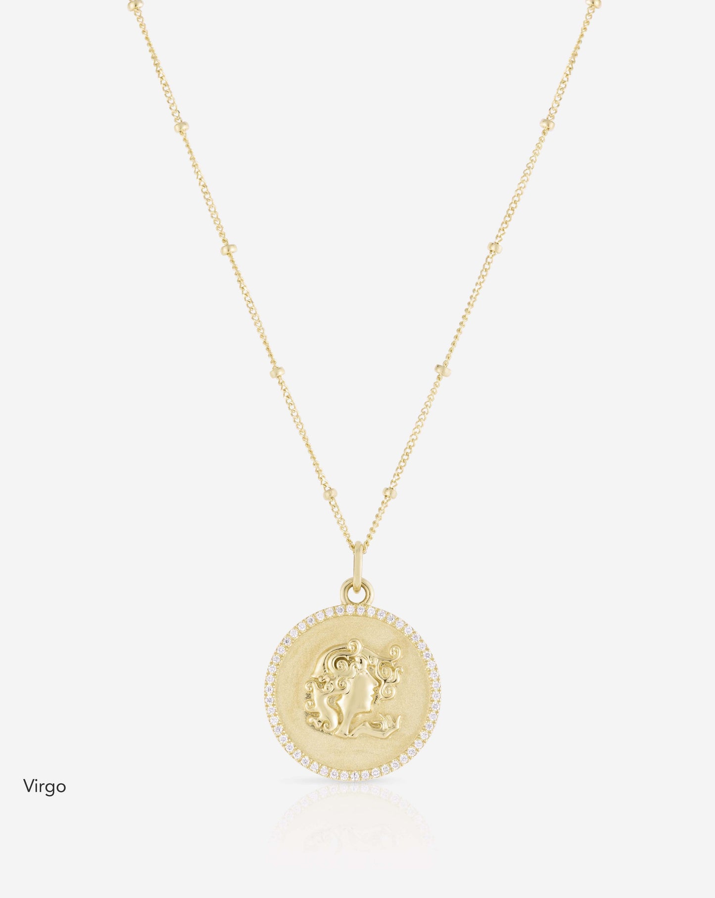 Ring Concierge Necklaces Zodiac Medallion Necklace Virgo