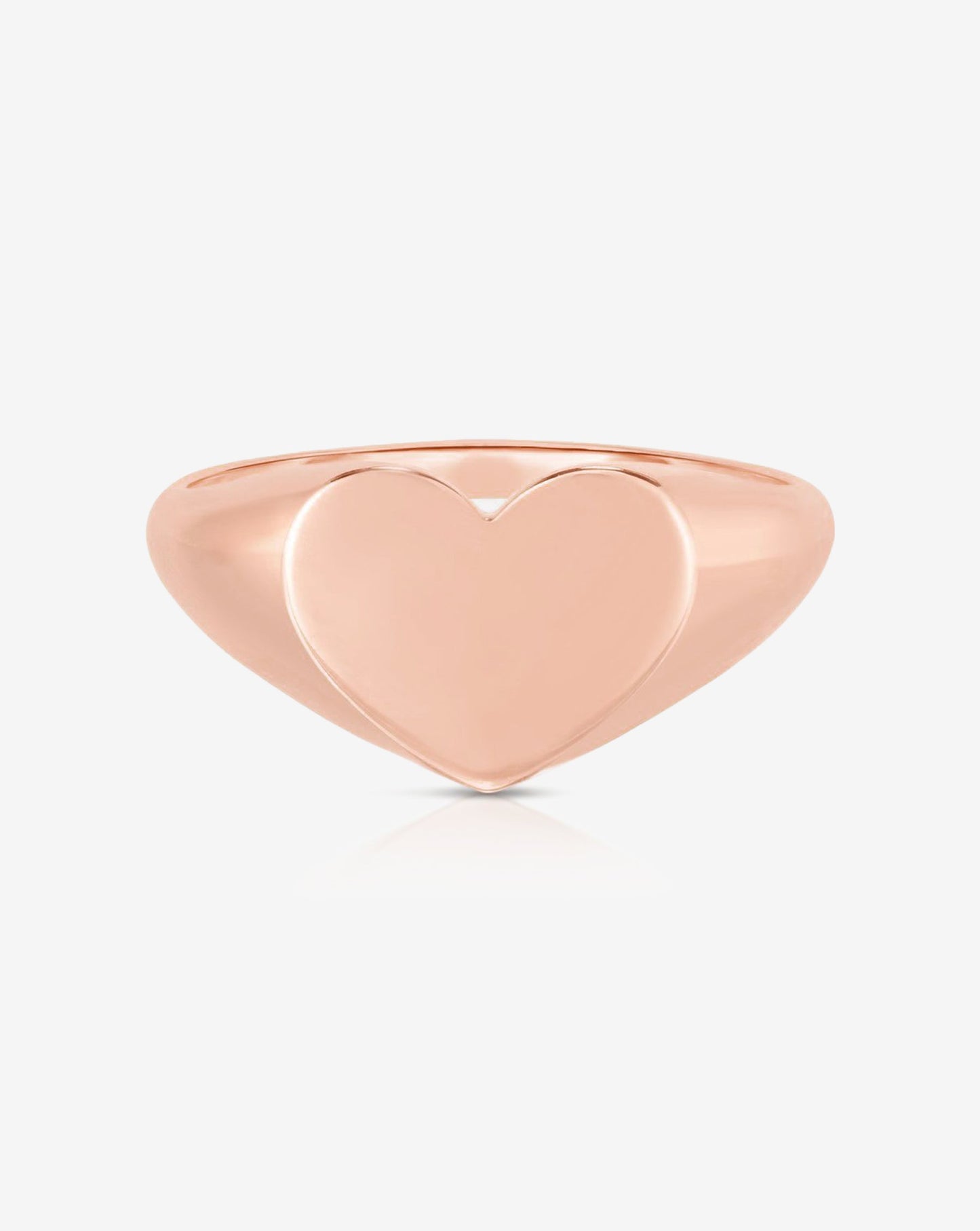 Ring Concierge Rings 14k Rose Gold / 2 Golden Heart Signet Pinky Ring