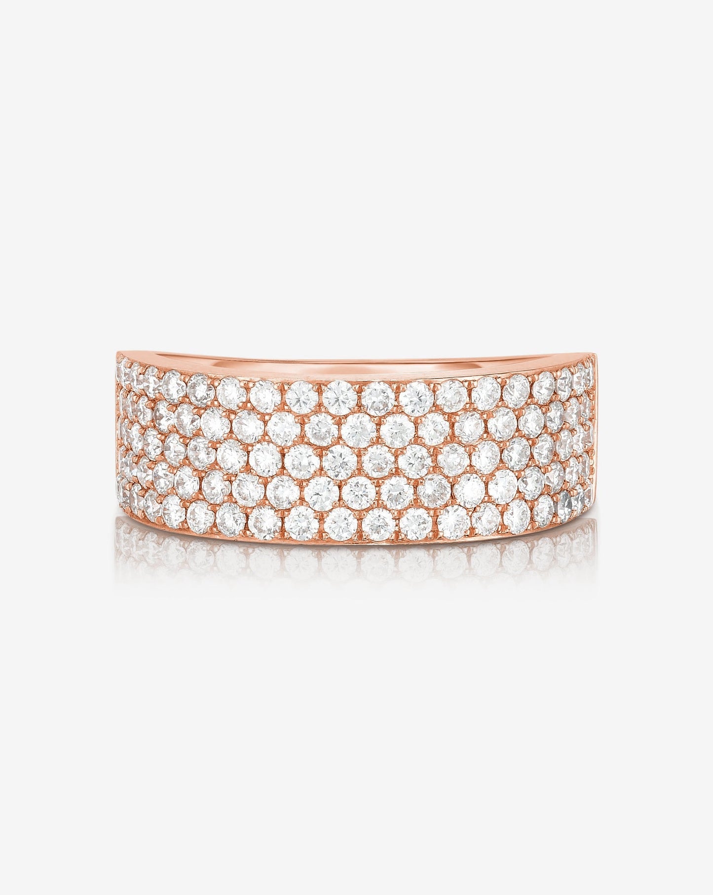 Ring Concierge Rings 14k Rose Gold / 5 Five Row Stackable Pavé Ring 14k rose gold 