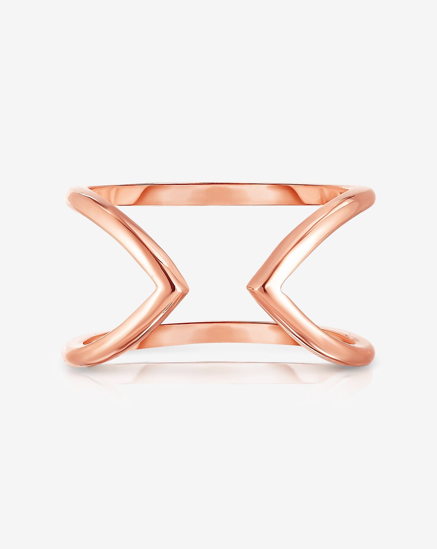 Ring Concierge Rings 14k Rose Gold / 6 Open Geometric Ring