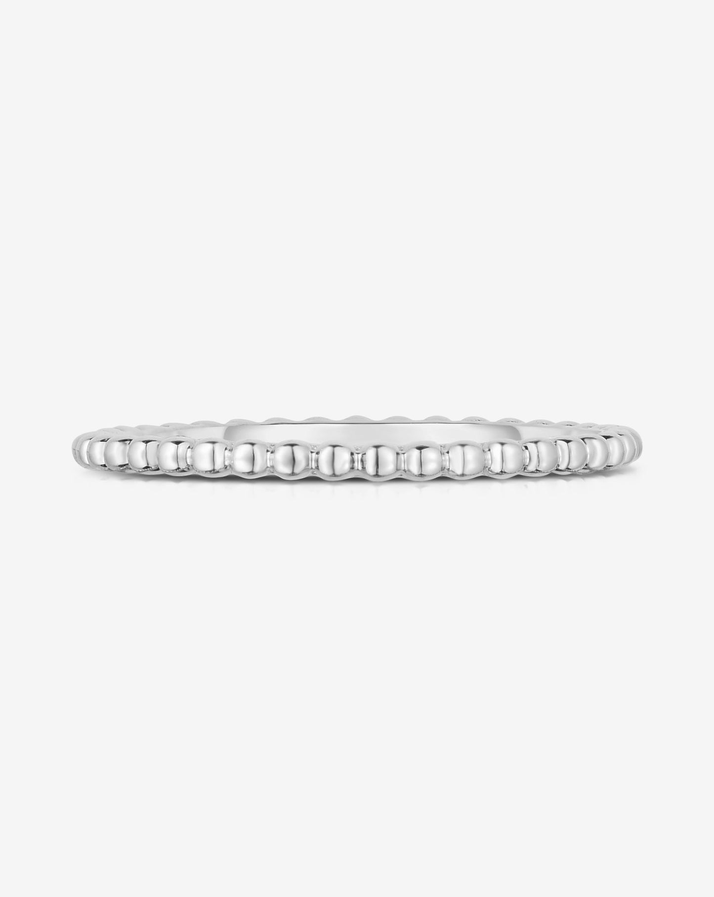Ring Concierge Rings 14k White Gold / 2 Beaded Stackable Ring
