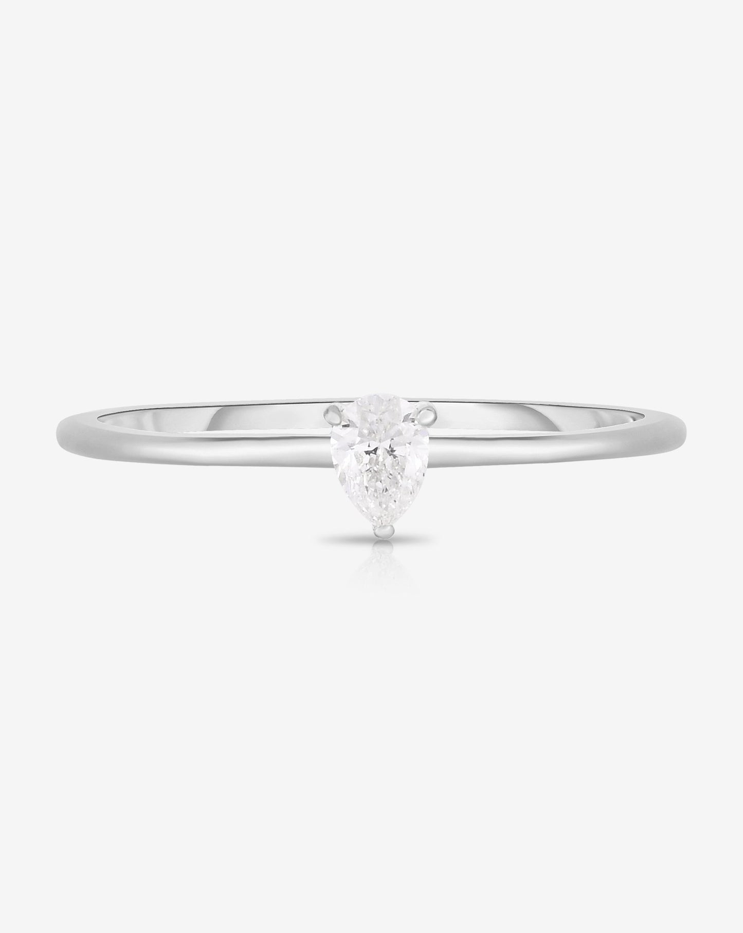 Ring Concierge Rings 14k White Gold / 2 Single Pear Diamond Ring