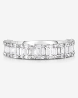 Ring Concierge Rings 14k White Gold / 3/4 / 4 Petite Emerald Illusion Ring in 14K White Gold
