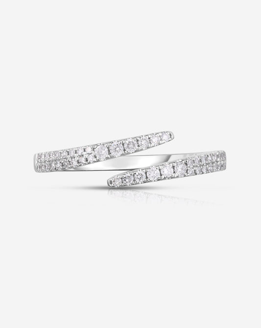 Ring Concierge Rings 14k White Gold / 3 Open Diamond Wrap Ring