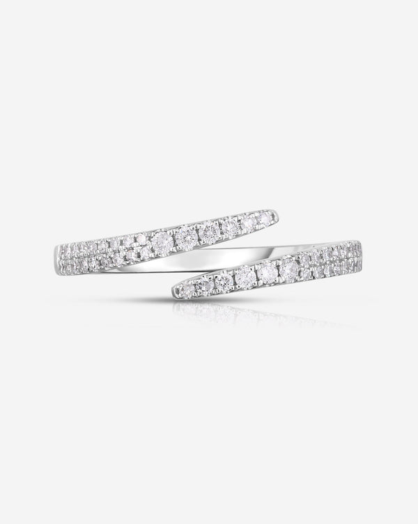 Ring Concierge Rings 14k White Gold / 3 Open Diamond Wrap Ring