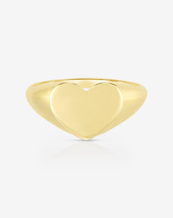 Ring Concierge Rings 14k Yellow Gold / 2 Golden Heart Signet Pinky Ring