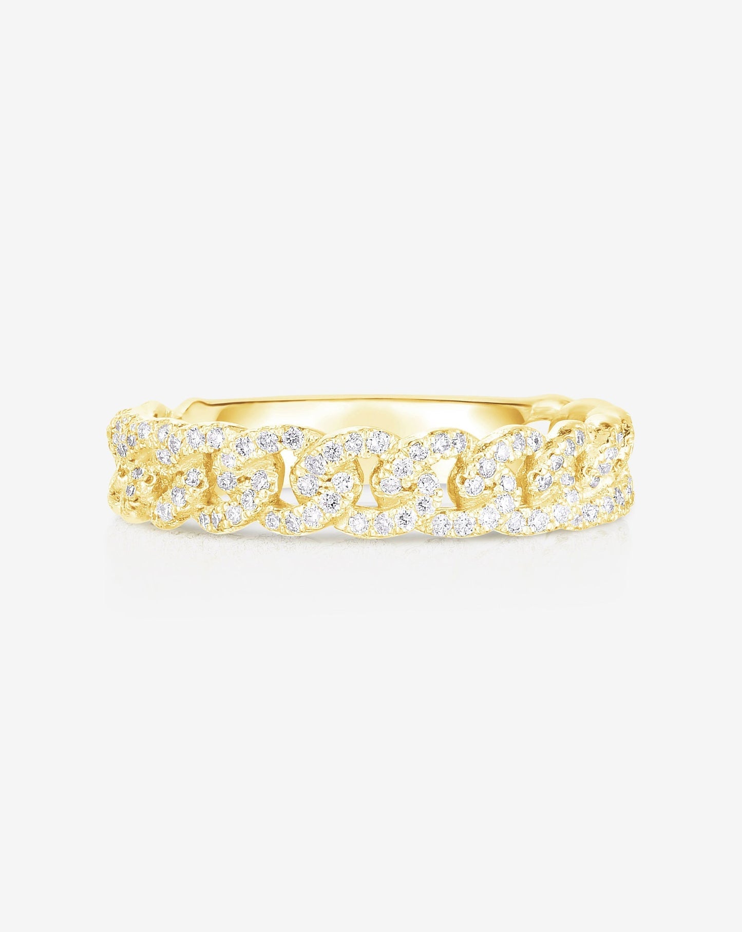 Ring Concierge Rings 14k Yellow Gold / 2 Pavé Diamond Chain Ring