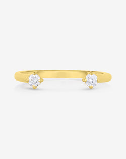 Ring Concierge 14k Yellow Gold Diamond Duo Open Ring - Front image