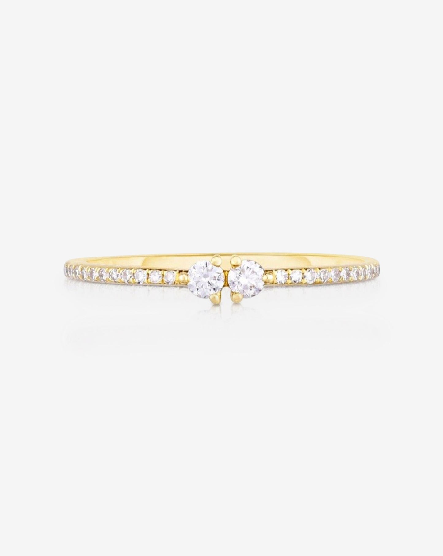 Ring Concierge Rings 14k Yellow Gold / 3 Twin Diamond Ring