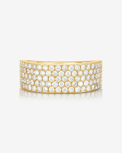 Ring Concierge Rings 14k Yellow Gold / 5.5 Five Row Stackable Pavé Ring