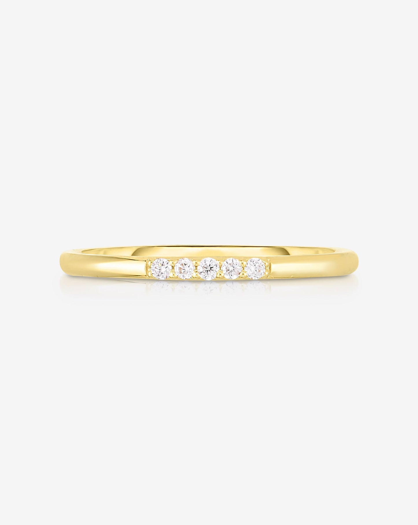 Ring Concierge Rings 14k Yellow Gold / 5 Diamond Row Stackable Ring