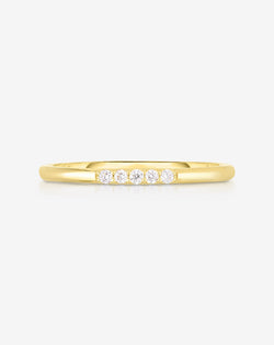 Ring Concierge Rings 14k Yellow Gold / 5 Diamond Row Stackable Ring